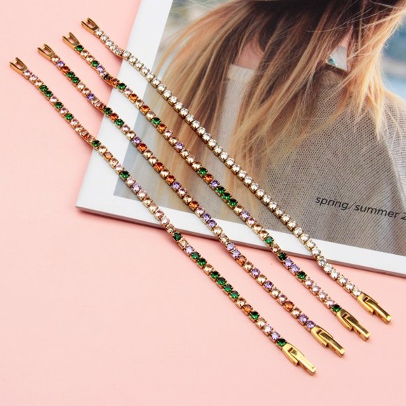 Fashion Jewelry accessories inlaid crystal stainless steel bracelet - Picture 3 of 15